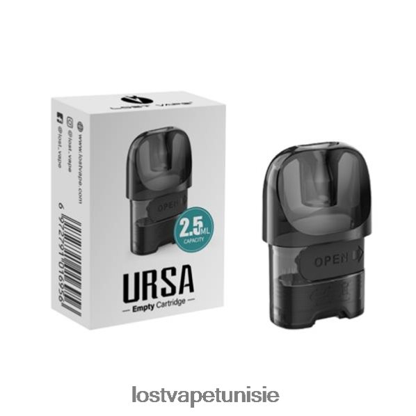 Lost Vape URSA dosettes de remplacement - Lost Vape centaurus prix Tunisie 040BBB215 noir (cartouche à dosettes vide de 2 ml)